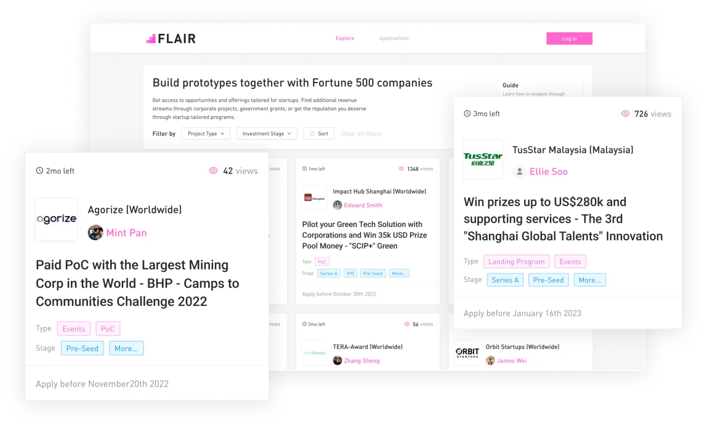 Founders Lair — FLAIR opportunity explore feed